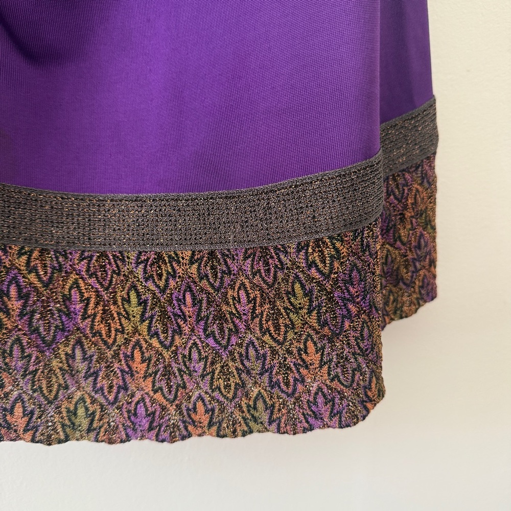 Missoni Purple One-Shoulder Dress with Embroidered Hem Size 40 - Picture 4 of 9